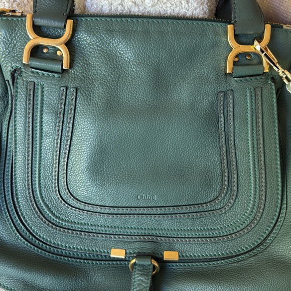 Chloe Eucalyptus Green Marcie Medium Tote Shoulder Bag - Picture 4 of 10